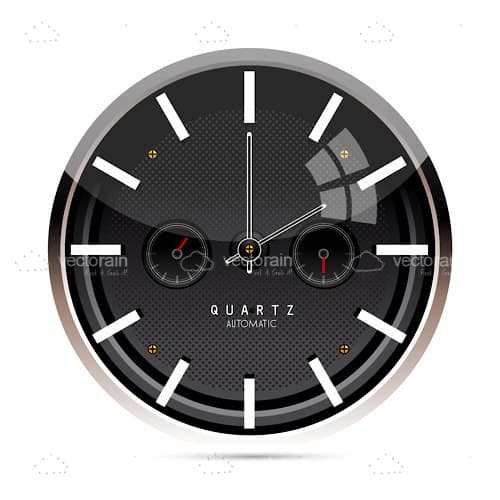 Realistic Quartz Watch Vector